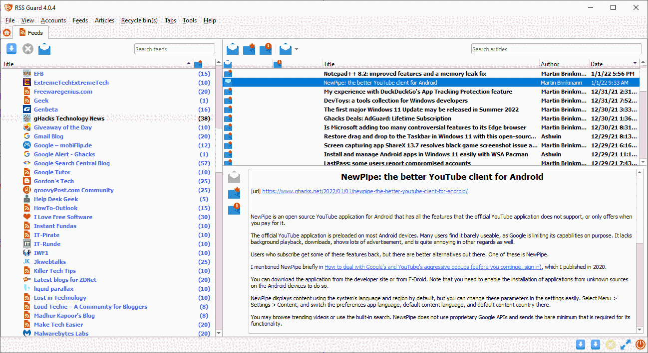 RSS Guard 4.5.5-win10版