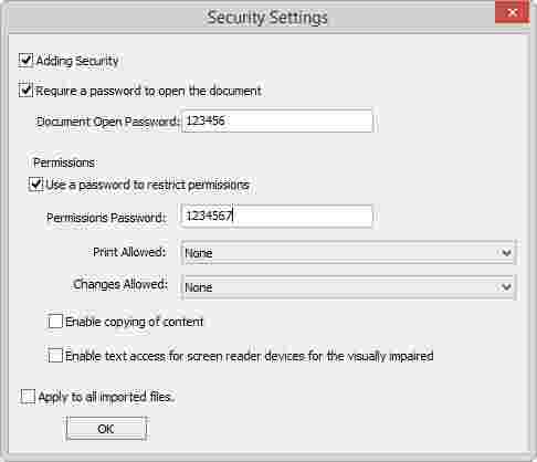 Lighten PDF Security Manager