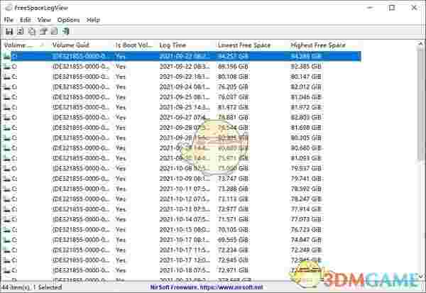 FreeSpaceLogView(可用磁盘空间日志查看工具)v1.00