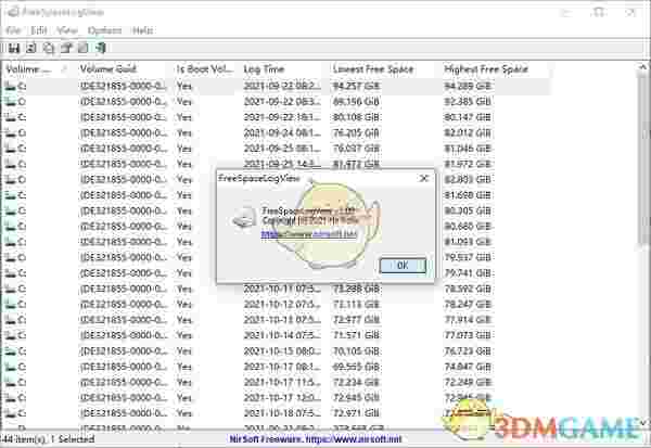 FreeSpaceLogView(可用磁盘空间日志查看工具)v1.00