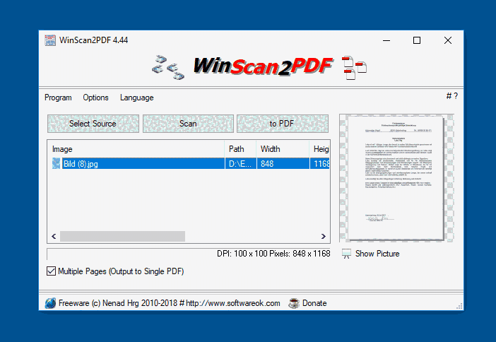 WinScan2PDF 8.68