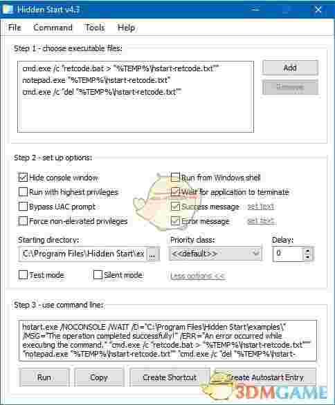 Hidden Start(命令行工具)v4.5