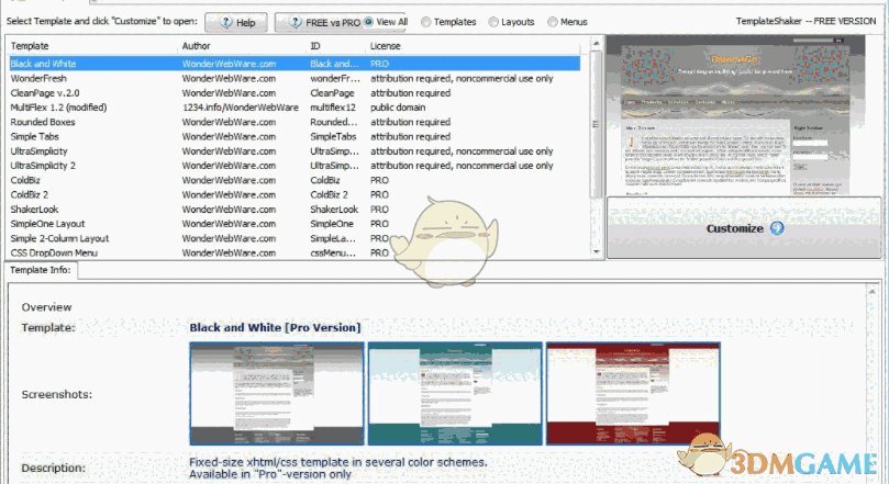 Template Shaker(CSS模版编辑器) 3.6