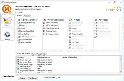 《MindStick Cleaner》系统清理