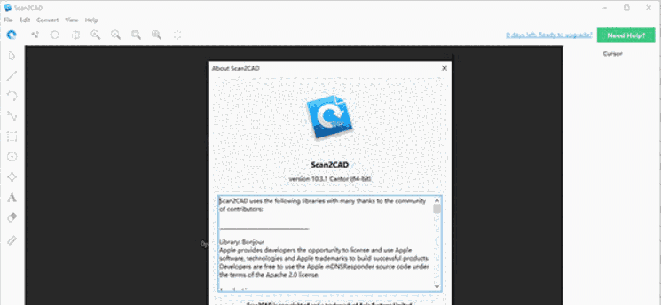 Scan2CAD(光栅图转矢量图软件)V10.3.1 