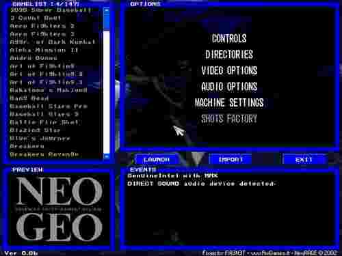 Neogeo模拟器0.8