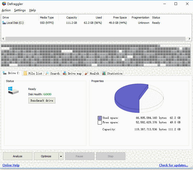 Defraggler磁盘清理