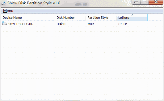 Show Disk Partition Style1.1