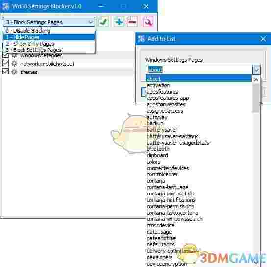 Win10 Settings Blocker(win10隐藏设置工具)v1.1