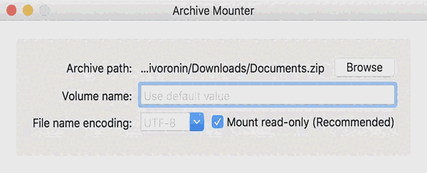 Archive Mounter Mac版