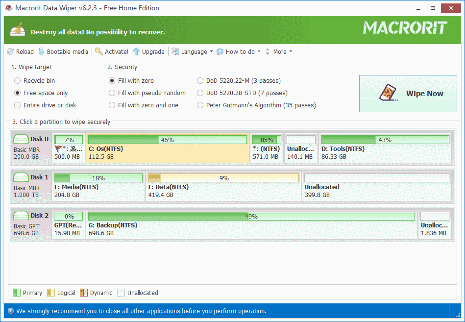 Macrorit Data Wiper（磁盘文件清理工具）6.9.9便携版