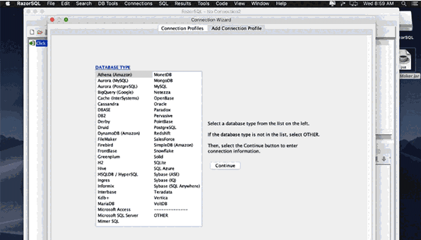 RazorSQL for mac9.4.9