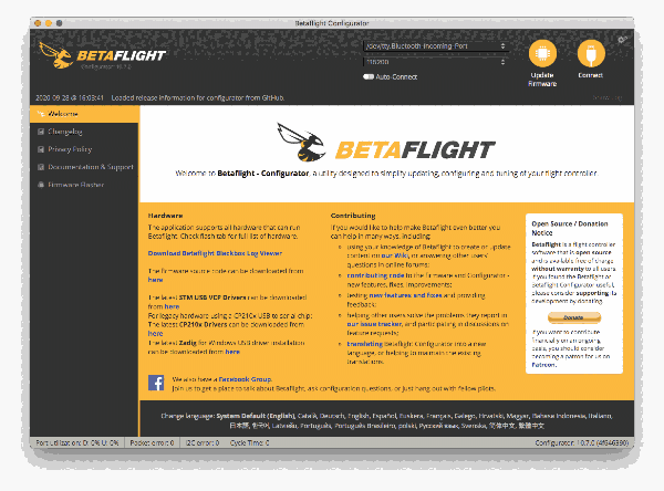  Betaflight Configurator Mac版10.7.0
