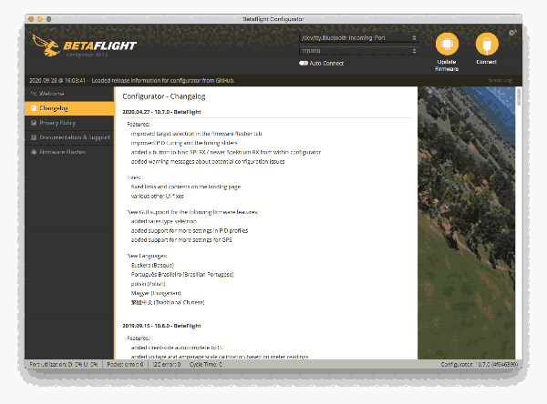  Betaflight Configurator Mac版10.7.0