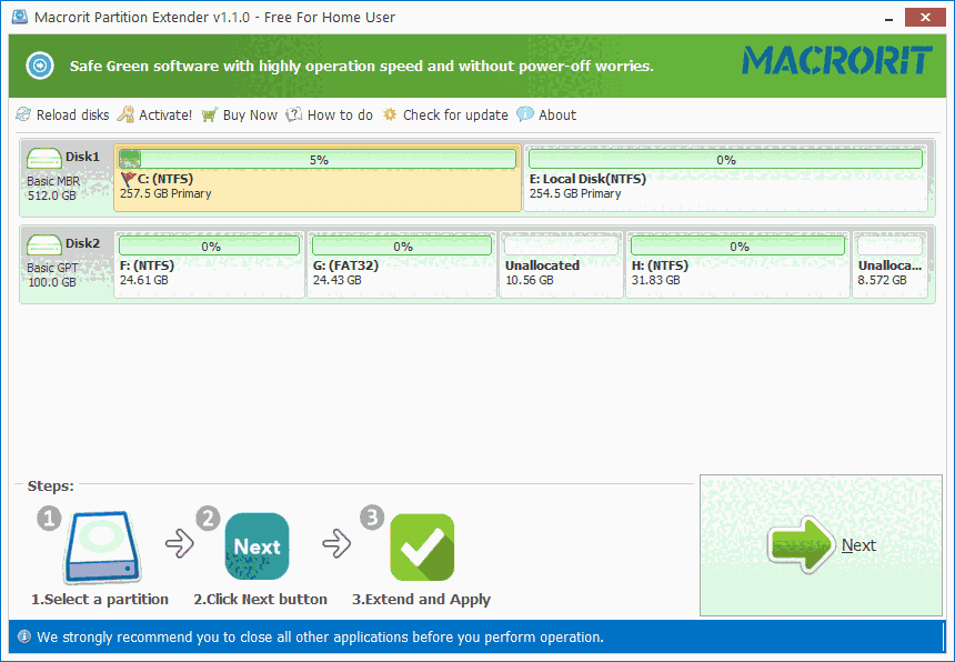 Macrorit Partition Extender2.3.1