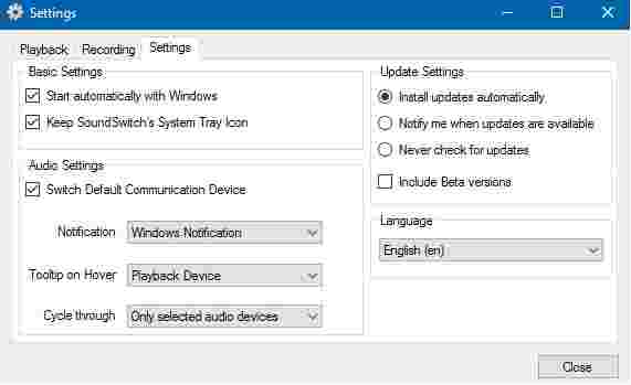 SoundSwitch(音频设备切换软件)v6.5.4.0