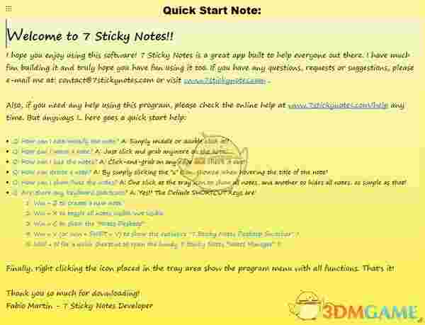 7 Sticky Notes(桌面便签)v1.9