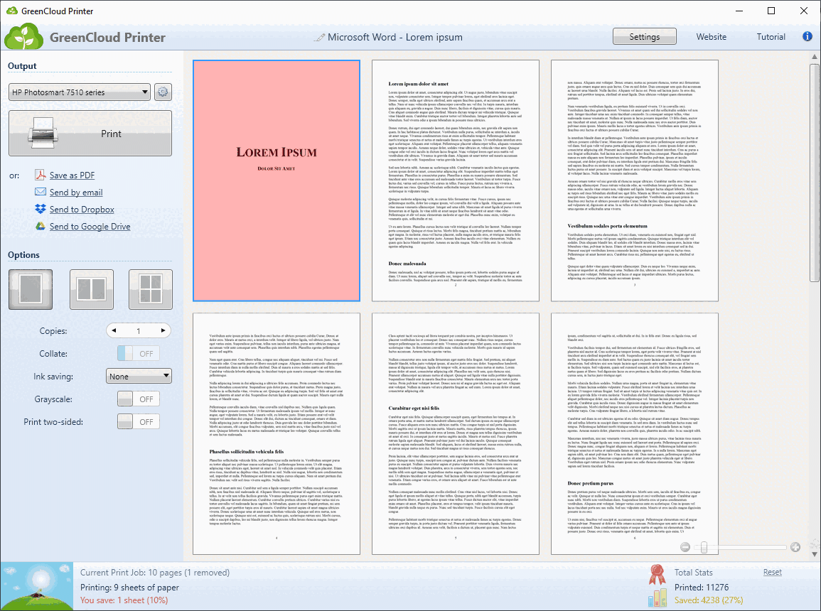 GreenCloud Printer7.9.3.0