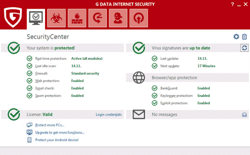 G DATA互联网安全套装v1.0.16091
