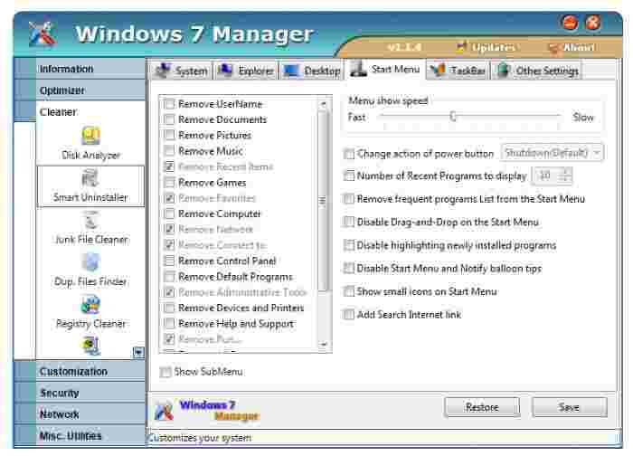 《Windows 7 Manager》最新版