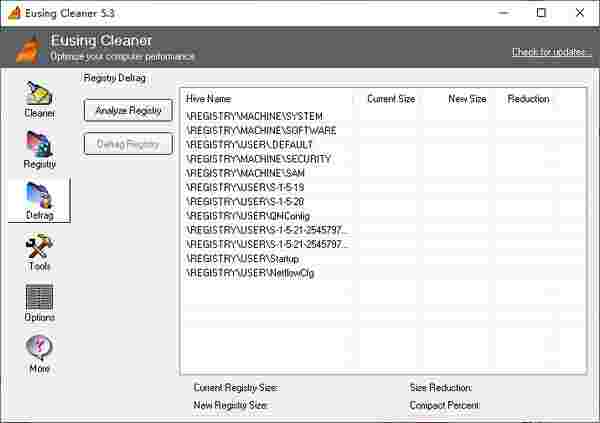 Eusing Cleaner(注册表清理器)v5.3
