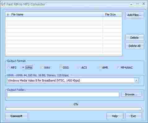 Fast RM to MP3 Converter
