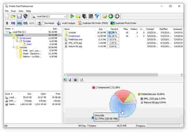 Folder Size Professional(磁盘检测工具)