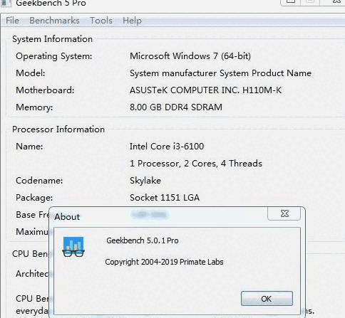 Geekbench 5 pro5.3.1