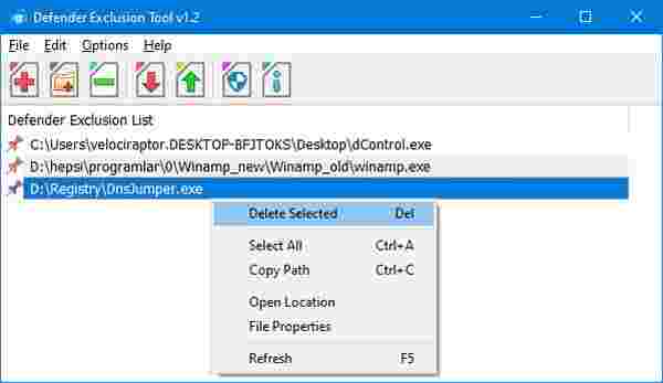 Defender Exclusion Tool