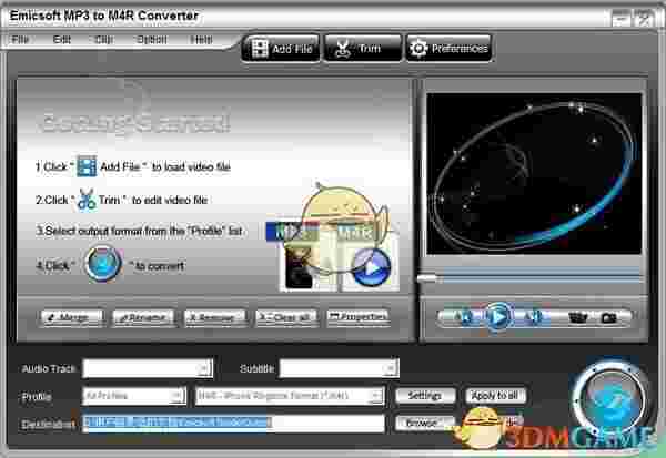Emicsoft MP3 to M4R Converter(MP3转M4R转换器)v4.1.20