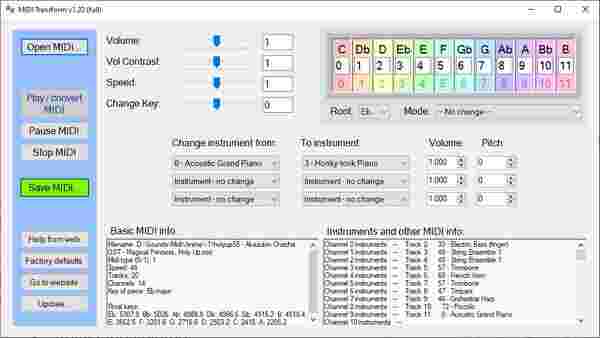 MIDI Transform(乐器数字接口转换器)v1.20