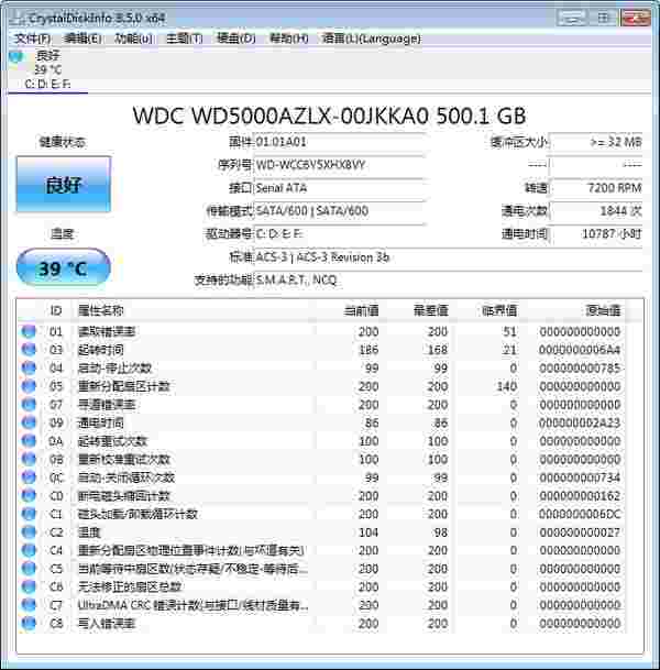 CrystalDiskInfo(显示硬盘接口转速信息)v8.13.1