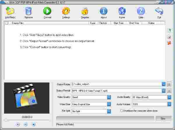 Allok 3GP PSP MP4 iPod Video Converterv6.2.1217.0