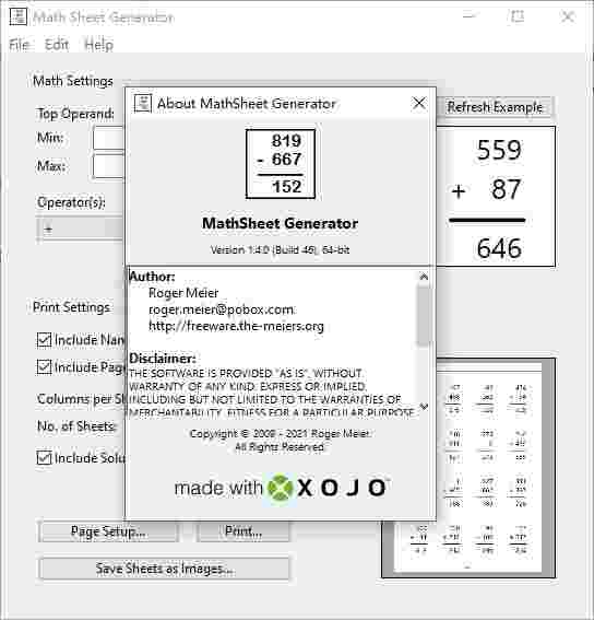 Math Sheet Generator(数学表格生成器)