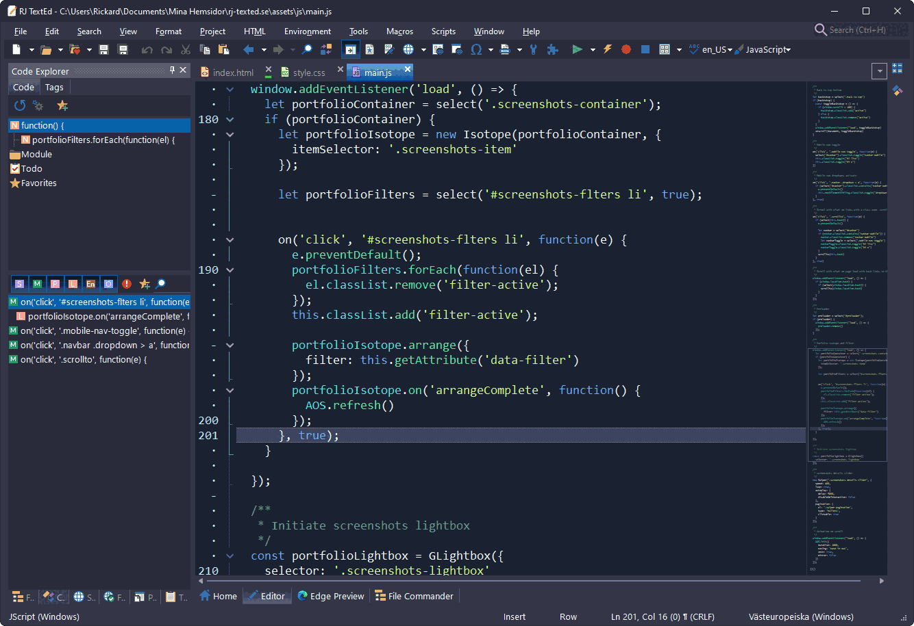 RJ TextEd 16.00-portable