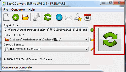 Easy2Convert EMF to JPGv2.5