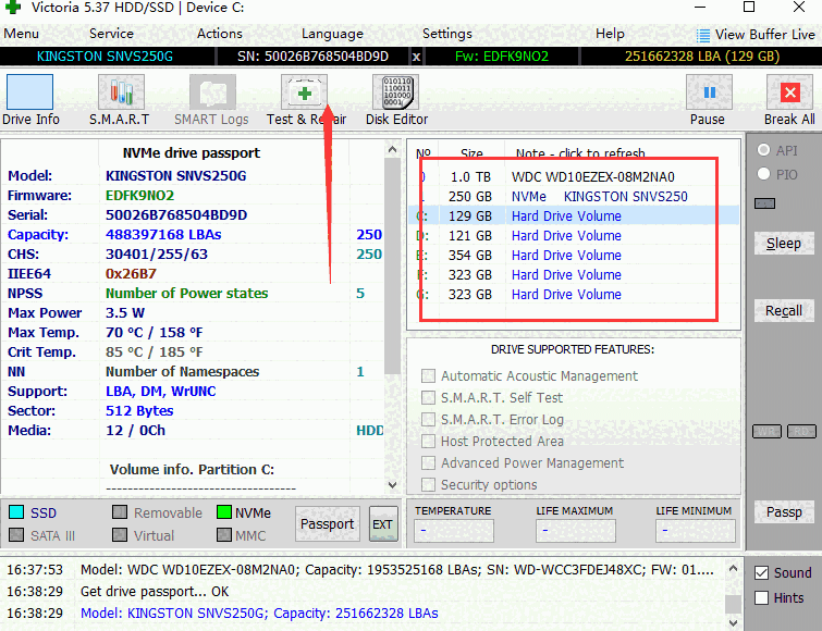 Victoria硬盘修复工具最新版