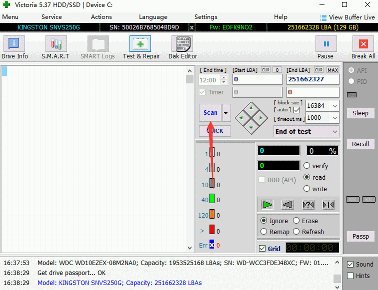 Victoria硬盘修复工具最新版