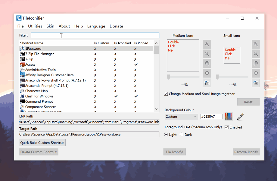 TileIconifier(win10开始菜单美化软件)v2.2.6776.40900