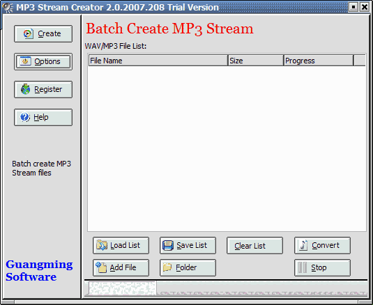 MP3 Stream Creator1.0