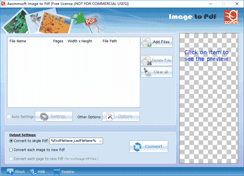 Axommsoft Image to PDFv1.2
