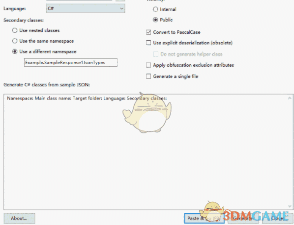 Json Class Generator 1.4.0.0