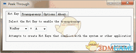 Peek Through(窗口透明度调节)v1.1.0.0