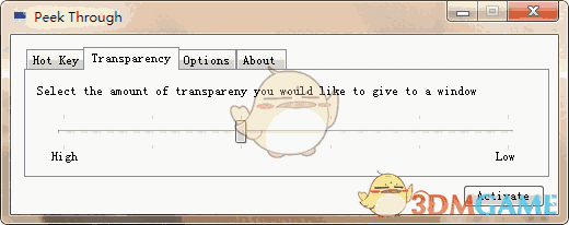 Peek Through(窗口透明度调节)v1.1.0.0