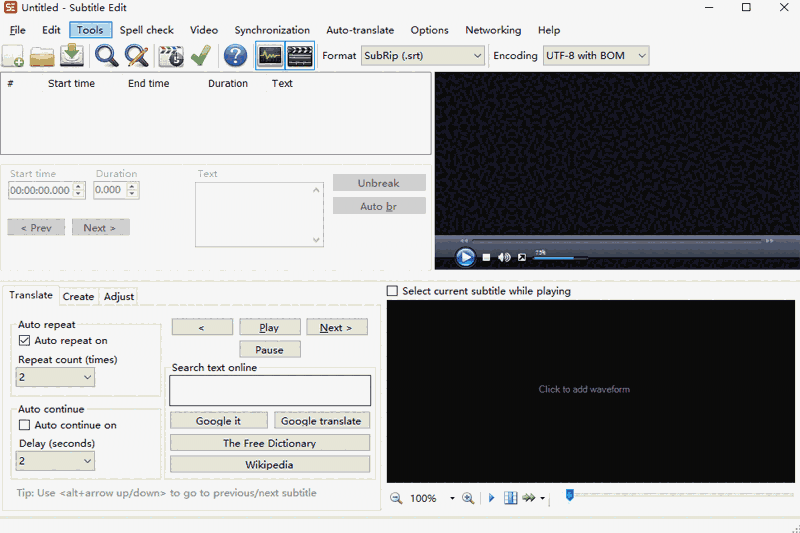 Subtitle Edit4.0.4.0